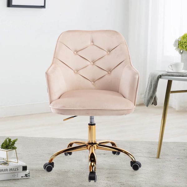 beige swivel armchair