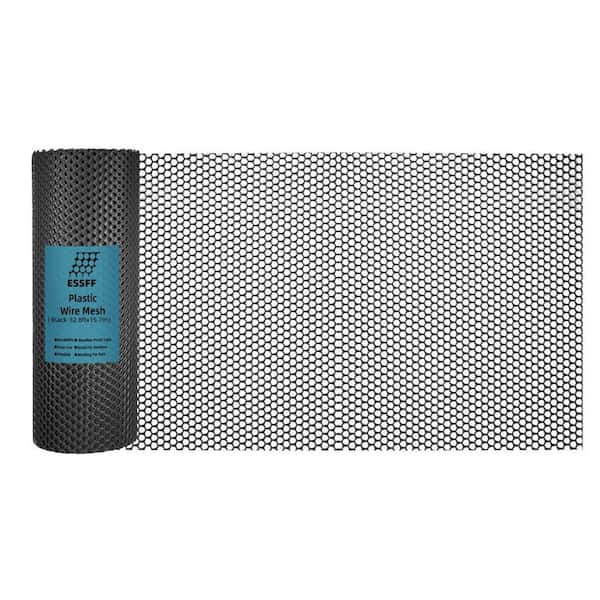 15.7 in. x 32.8 ft. Black Pet and Garden Safeguard, Plastic Netting for Poultry Dogs and Snake Barrier