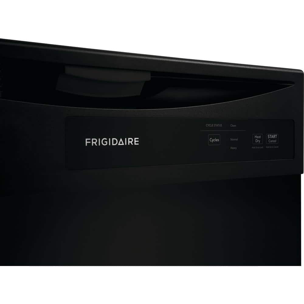 Frigidaire 24" Black Front-Control Built-In Dishwasher