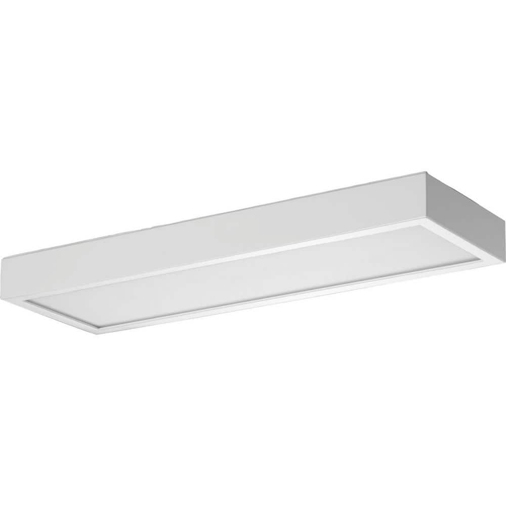 Satin White 16" Frosted Glass LED Bath Vanity Light