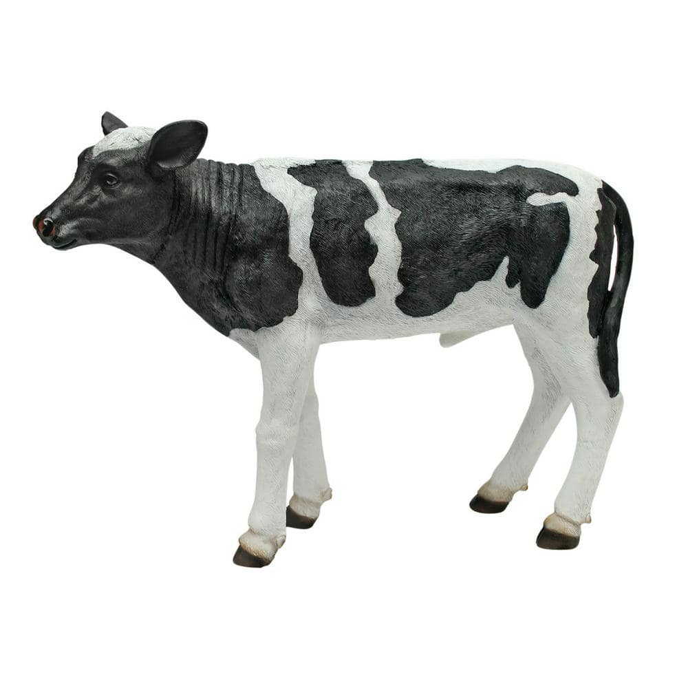 Design Toscano 14 in. H Country Boy Cow Statue