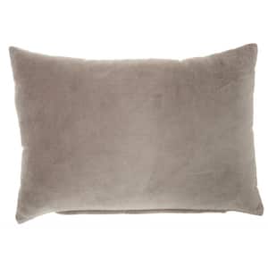 Jordan Taupe Geometric Cotton 20 in. X 14 in. Throw Pillow
