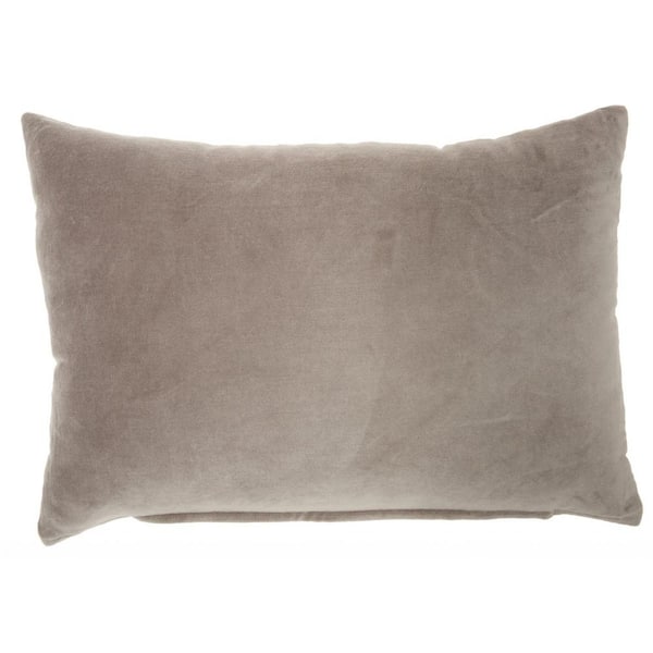 HomeRoots Jordan Taupe Geometric Cotton 20 in. X 14 in. Throw Pillow