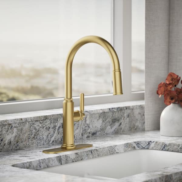 KOHLER Revolv Single Handle Pull Down Sprayer Kitchen Faucet in