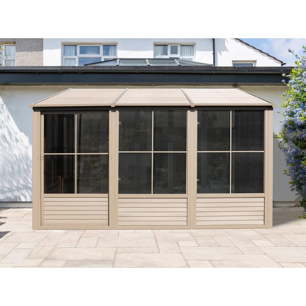 UPC 060051088334 product image for Florence Add-A-Room Wall Mounted Solarium 8 ft. x 12 ft. with Metal Roof in Sand | upcitemdb.com