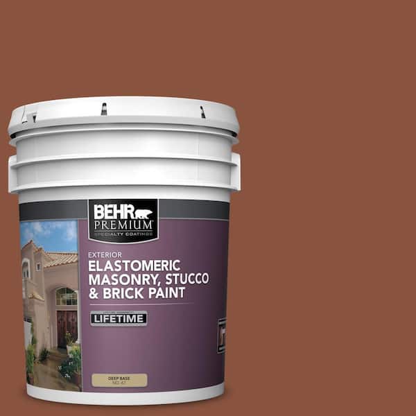 BEHR PREMIUM 5 gal. #S180-7 True Copper Elastomeric Masonry, Stucco and Brick Exterior Paint
