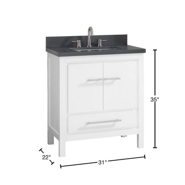 Durham 36-in White Oak Single Sink Bathroom Vanity with Carrara Natural Marble Top