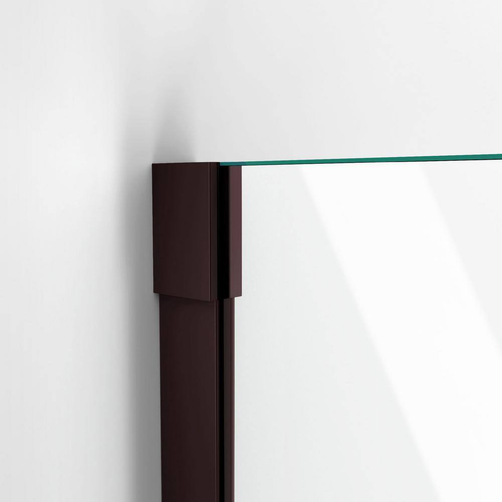 Unidoor-X 30" x 72" Frameless Clear Glass Shower Door with Oil Rubbed Bronze Hardware
