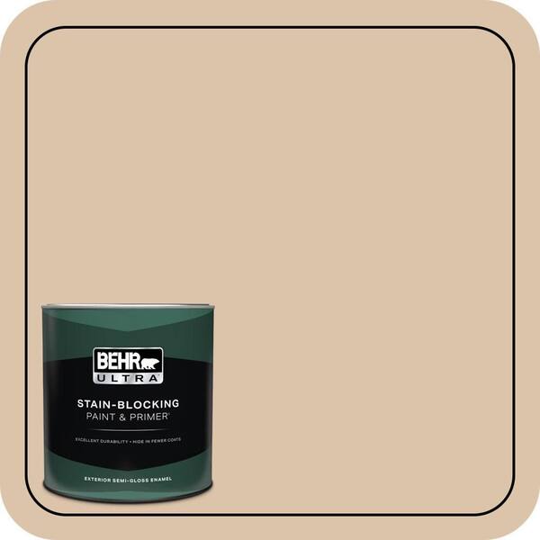BEHR ULTRA 1 qt. #PPU4-08 Plateau Semi-Gloss Enamel Exterior Paint & Primer