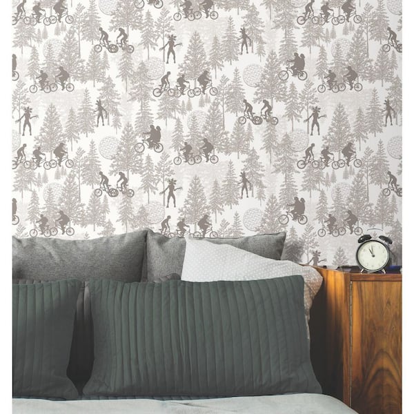 28.29 Sq. Ft. NETFLIX STRANGER THINGS HAWKINS WOODS PEEL AND STICK WALLPAPER