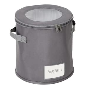 Gray Polyester Dinnerware Storage Box