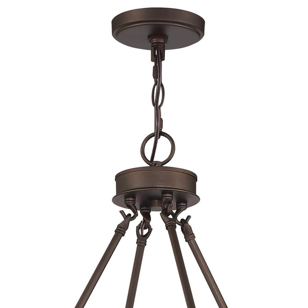 Elegant 16-Light Oil Rubbed Bronze Wagon Wheel LED Chandelier