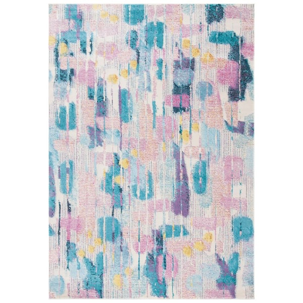 SAFAVIEH Lillian Pink/Turquoise 5 ft. x 8 ft. Abstract Gradient Area Rug