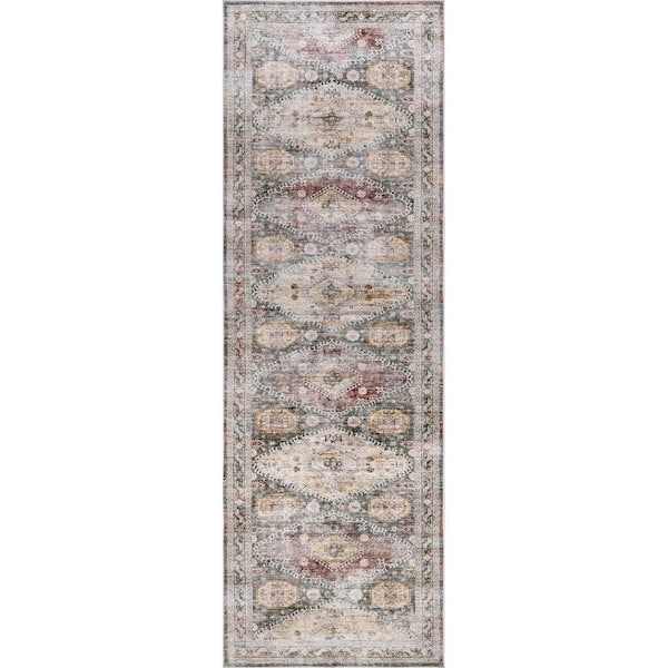 Rora Smart Plus with SplashGuard Area Sage 3 ft. x 8 ft. Indoor Runner Rug