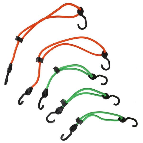 10pc 24" Heavy Duty Bungee Cords 24 inch Thick Tie Downs w/ Hooks 