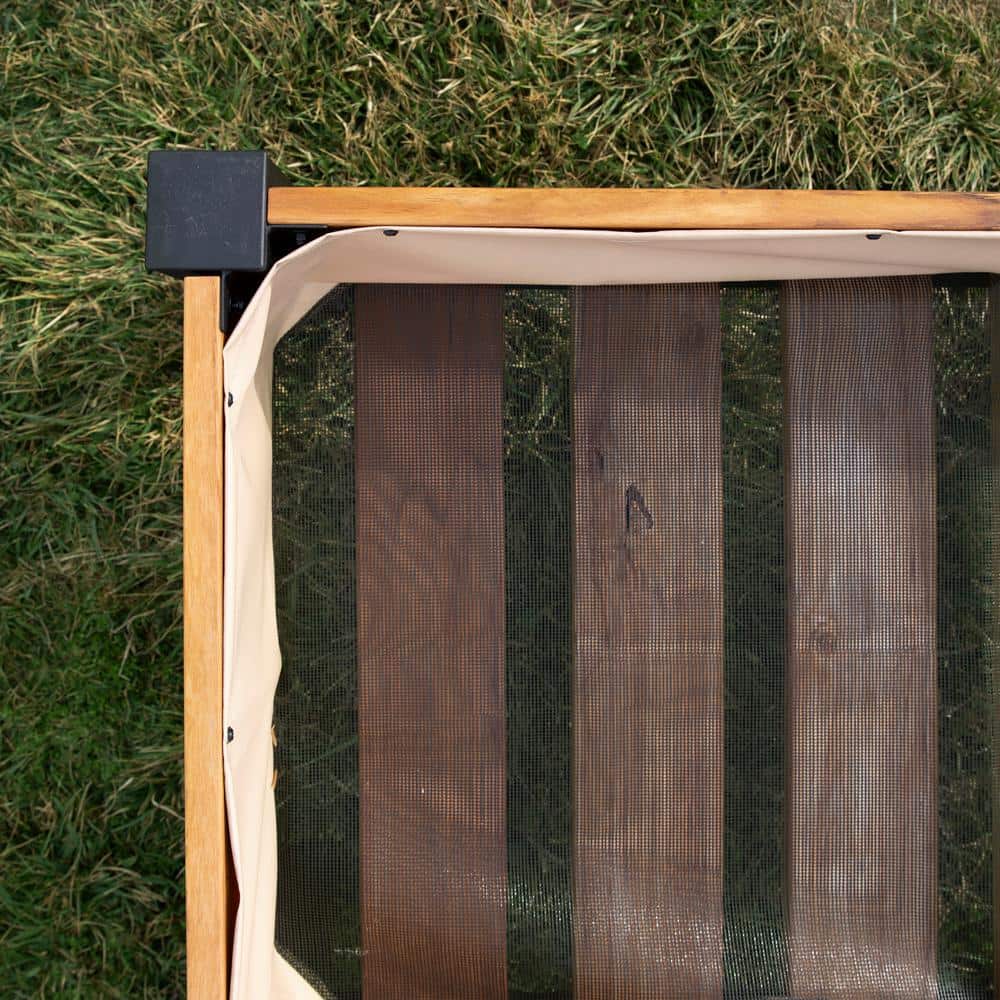 Backyard Raised Teak Planter with Black Steel Legs