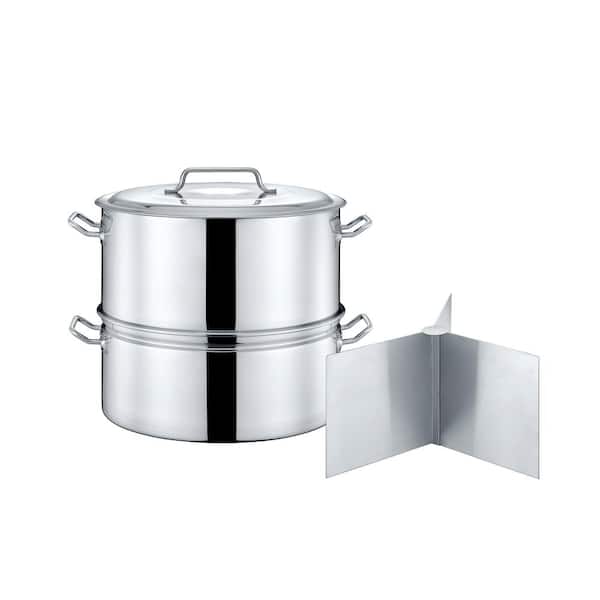 Ridged Stainless Steel Boiling Pot with Basket and Lid - Assorted sizes -  Metal Fusion, Inc.