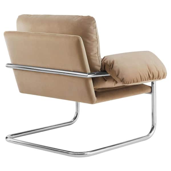 MODWAY Ansel Performance Velvet Accent Chair in Taupe EEI-7181-TAU