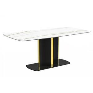 Leisuremod Sylva Modern 62 in. Rectangular Dining Table with Sintered ...