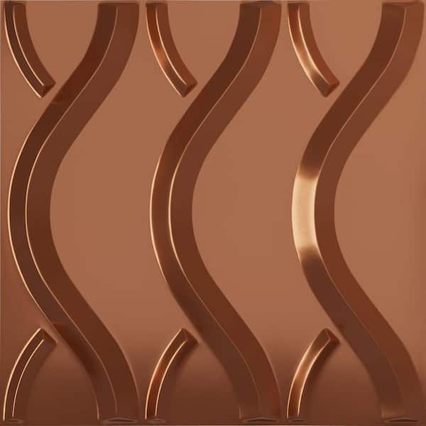 Ekena Millwork 19-5/8-in W x 19-5/8-in H Nexus EnduraWall Decorative 3D Wall Panel Copper