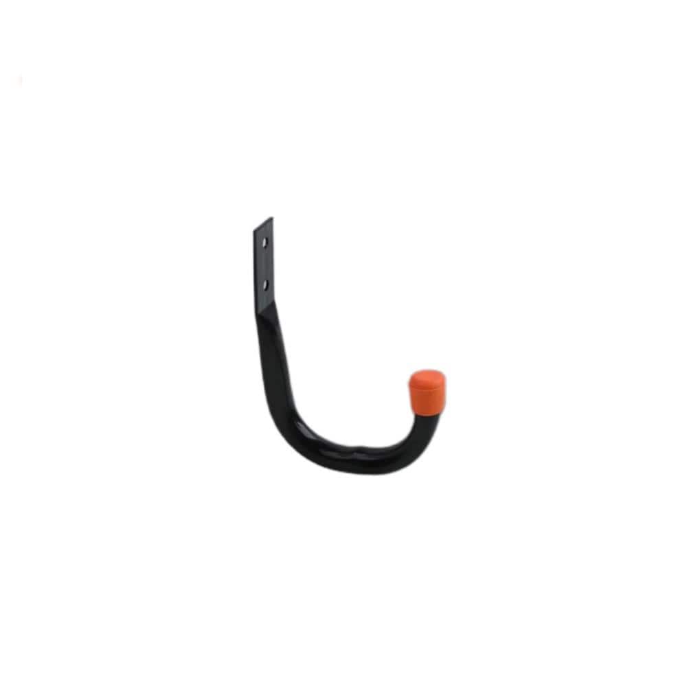 6 Pack Heavy Duty Black Metal Garage Hooks with Rubber Tips