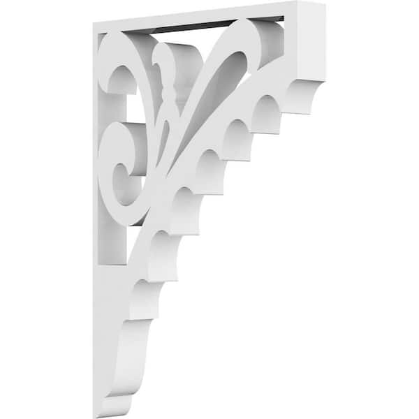Ekena Millwork 5/8 in. W X 6 in. H X 4 in. D PVC Genova Bracket