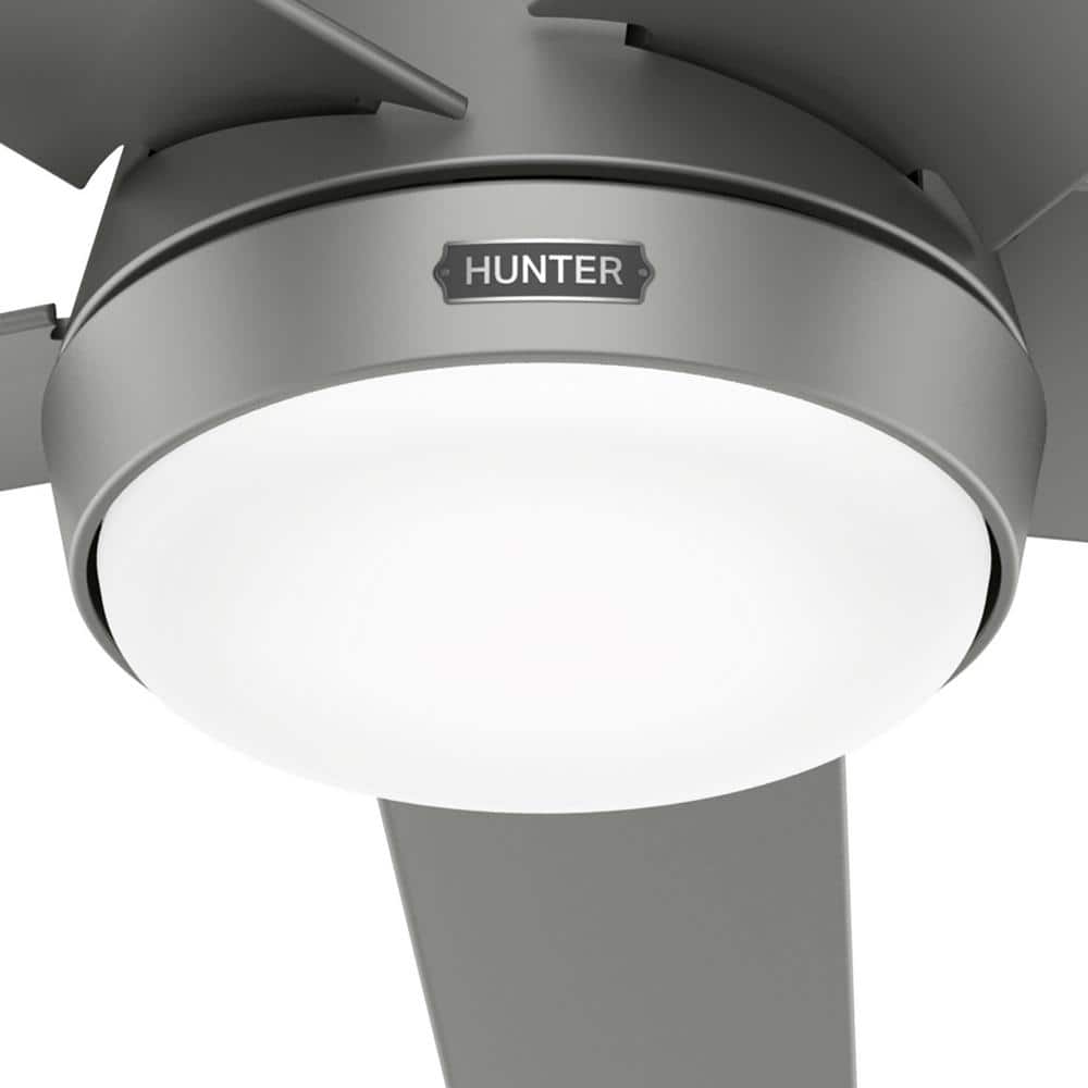 Skyflow 52" Matte Silver 5-Blade Ceiling Fan with LED Light and Remote