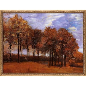 Autumn Landscape, 1885 by Vincent Van Gogh Versailles Gold Framed Nature Oil Painting Art Print 39.5 in. x 51.5 in.