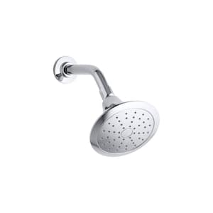 Forte 1-Spray Patterns 5.5 in. Single Wall Mount Fixed Shower Head in Polished Chrome