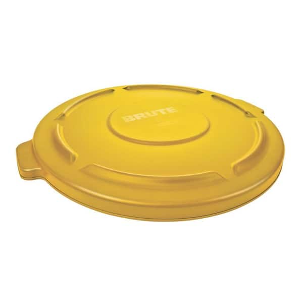 Rubbermaid Round Brute Container, Plastic, 32 gal, Yellow