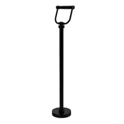 Freestanding Black Toilet Paper Holders Bathroom Hardware The Home Depot