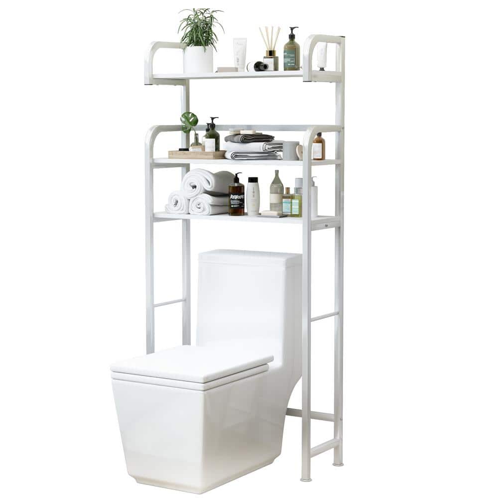 Sleek stainless bathroom storage rack - the bathery outlet - The