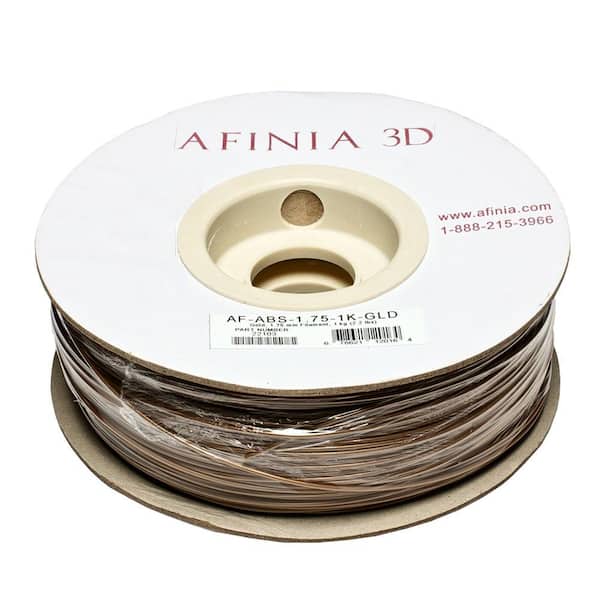 AFINIA Value-Line 1.75 mm Gold ABS Plastic 3D Printer Filament (1kg)