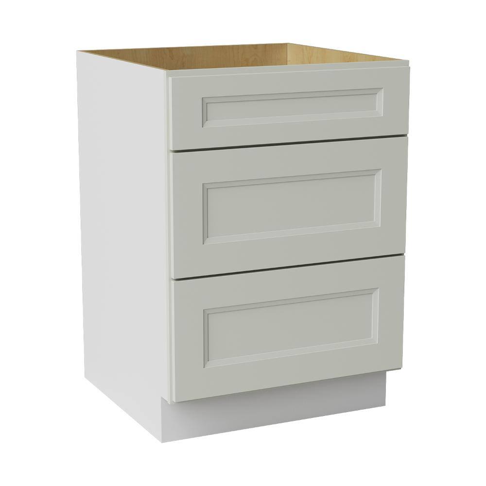 24 in. W x 24 in. D x 34.5 in. H Ready to Assemble Double Shaker Drawer Base Kitchen Cabinet in Laguna Grey price history on PriceWatchPro