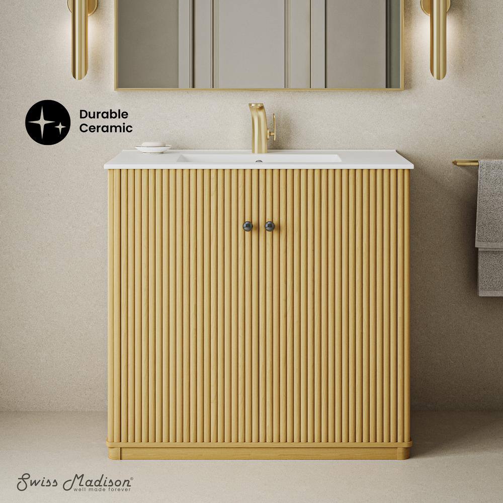 Lafayette Natural Oak 36" Freestanding Bathroom Vanity