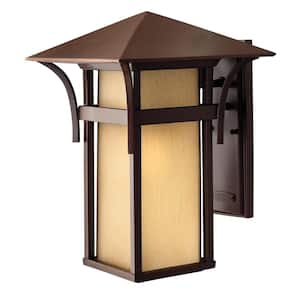 Harbor 1-Light Anchor Bronze Hardwired Outdoor Wall Lantern Sconce