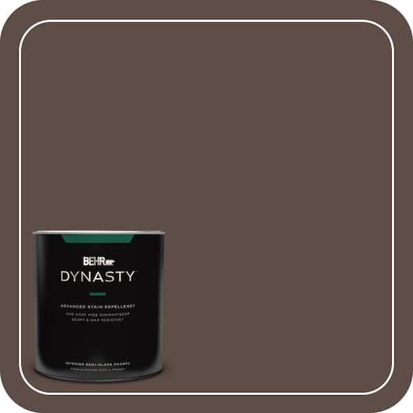 BEHR DYNASTY 1 qt. #PPH-74 Espresso Coffee Semi-Gloss Enamel Interior Stain-Blocking Paint and Primer