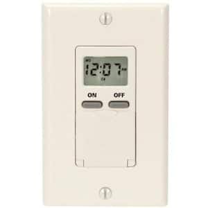 EI500 Series 15 Amp 7-Day Programmable Indoor Digital Timer in Light Almond