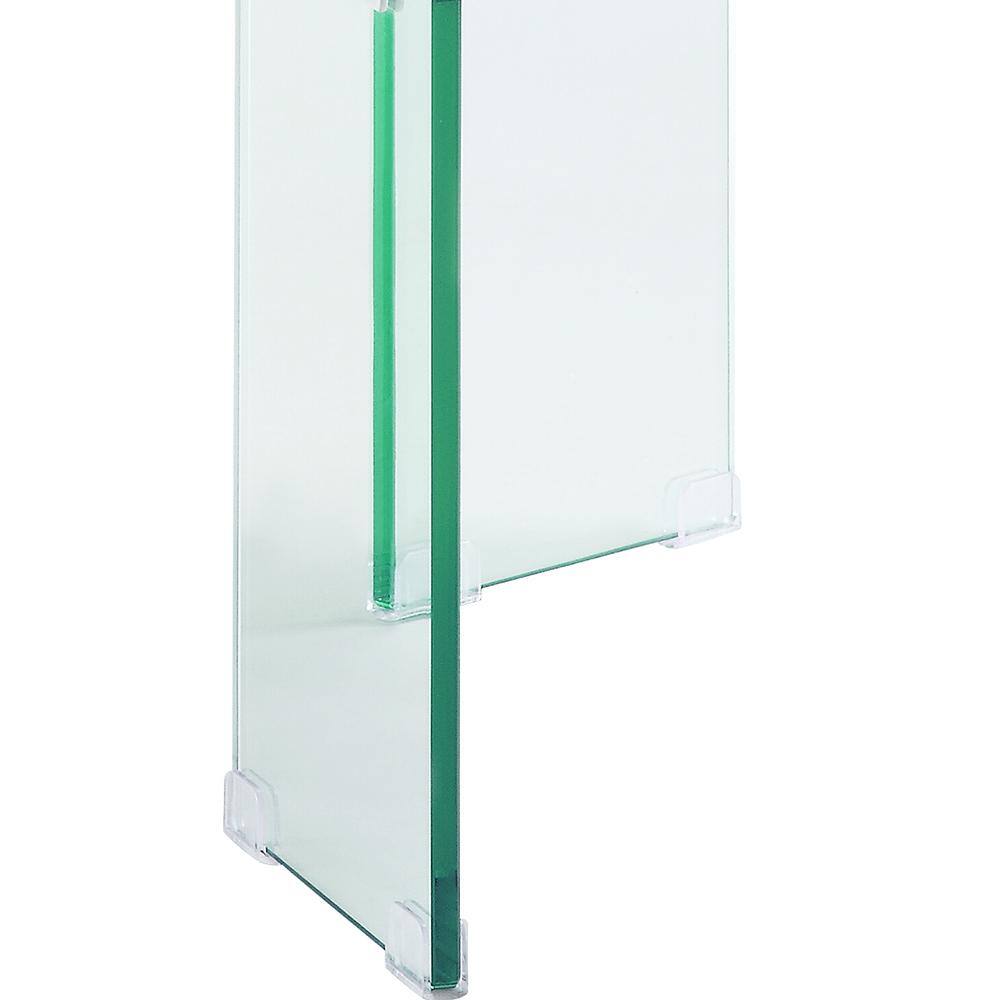 Triangular Gray High Gloss Wood & Clear Glass Coffee Table with Storage