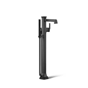 Riff Single-Handle Claw Foot Tub Faucet with Handshower in Matte Black