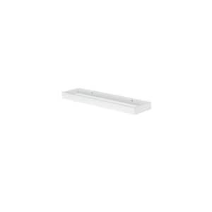 LOGGIA 23.6 in. x 5.9 in. x 1.6 in. White MDF Decorative Wall Shelf with Brackets