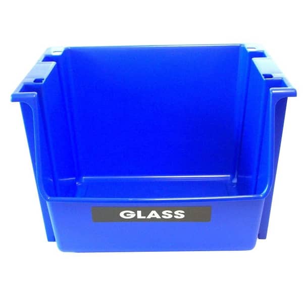 United Solutions 5 gal. Blue Recycling Nesting/Stacking Bin
