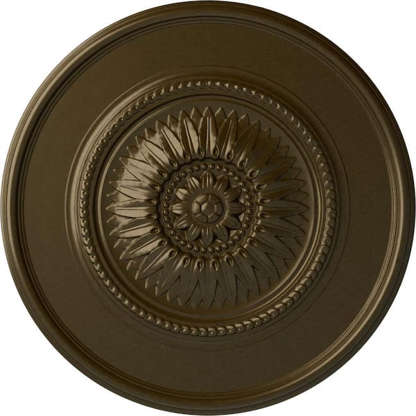 Ekena Millwork 29-3/4" x 1-1/2" Wigan Urethane Ceiling Medallion, Brass