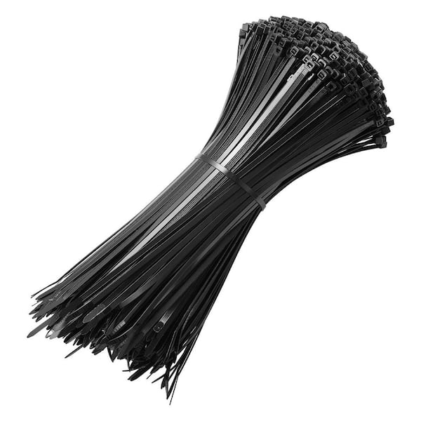 1000 Pack Cable Zip Ties, 12 in. Heavy Duty Cable Wire Ties with 50 lbs. Tensile Strength, Self-Locking Nylon Tie Wraps