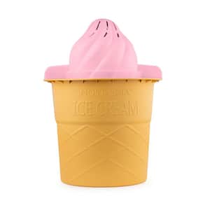 4 qt. Strawberry Red Swirl Cone Ice Cream Maker