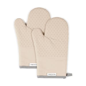 Asteroid Silicone Grip Tan Oven Mitt 2 Pack