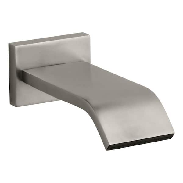 KOHLER Loure Wall-Mount Bath Spout in Vibrant Brushed Nickel