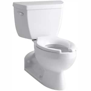Barrington 4 in. Rough In 2-Piece 1 GPF Single Flush Elongated Toilet in White Seat Not Included