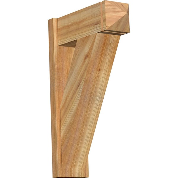 Ekena Millwork 8 in. x 34 in. x 22 in. Traditional Arts and Crafts Rough Sawn Western Red Cedar Outlooker