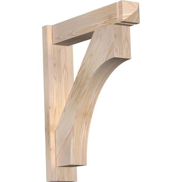 Ekena Millwork 6 in. x 28 in. x 24 in. Douglas Fir Westlake Arts and Crafts Smooth Outlooker